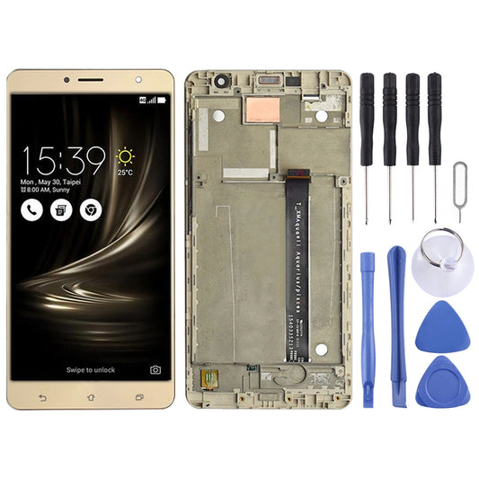 OEM LCD Screen for Asus Zenfone 3 Deluxe ZS550KL Z01FD Digitizer Full Assembly with Frame?Gold)