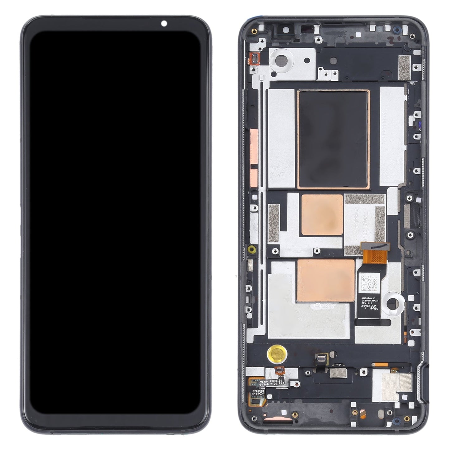 Original OLED LCD Screen for Asus ROG Phone 5 ZS673KS Digitizer Full Assembly with Frame?Black)