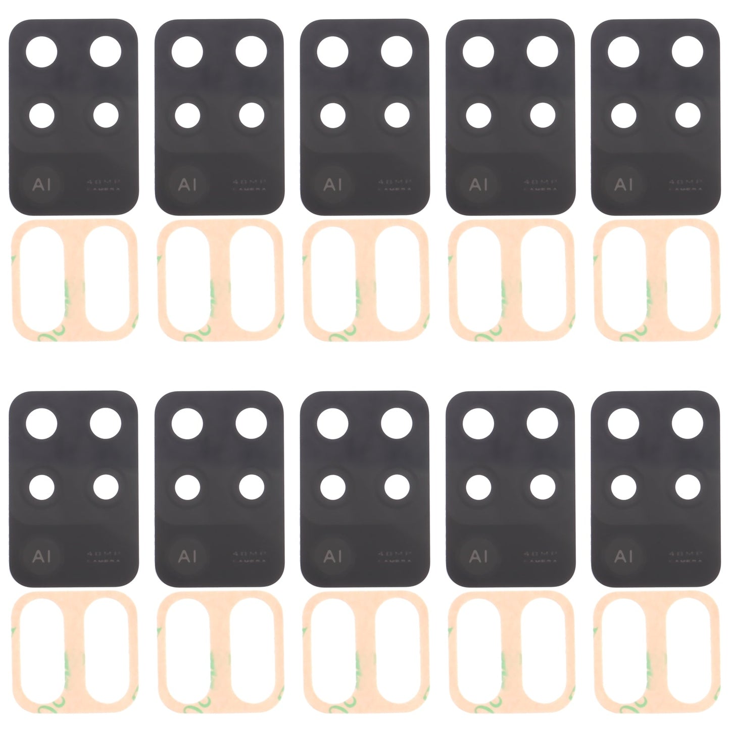 For OPPO F19 Pro CPH2285 10pcs Back Camera Lens