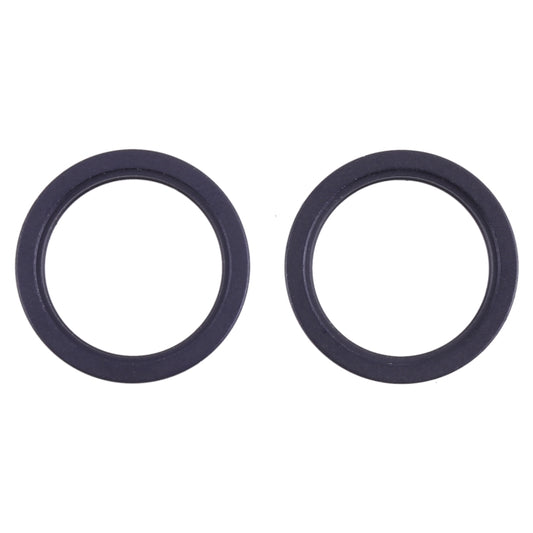 2 PCS Rear Camera Glass Lens Metal Outside Protector Hoop Ring for iPhone 13(Black)