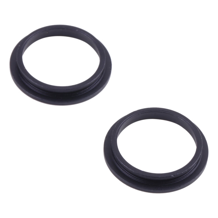 2 PCS Rear Camera Glass Lens Metal Outside Protector Hoop Ring for iPhone 13(Black)
