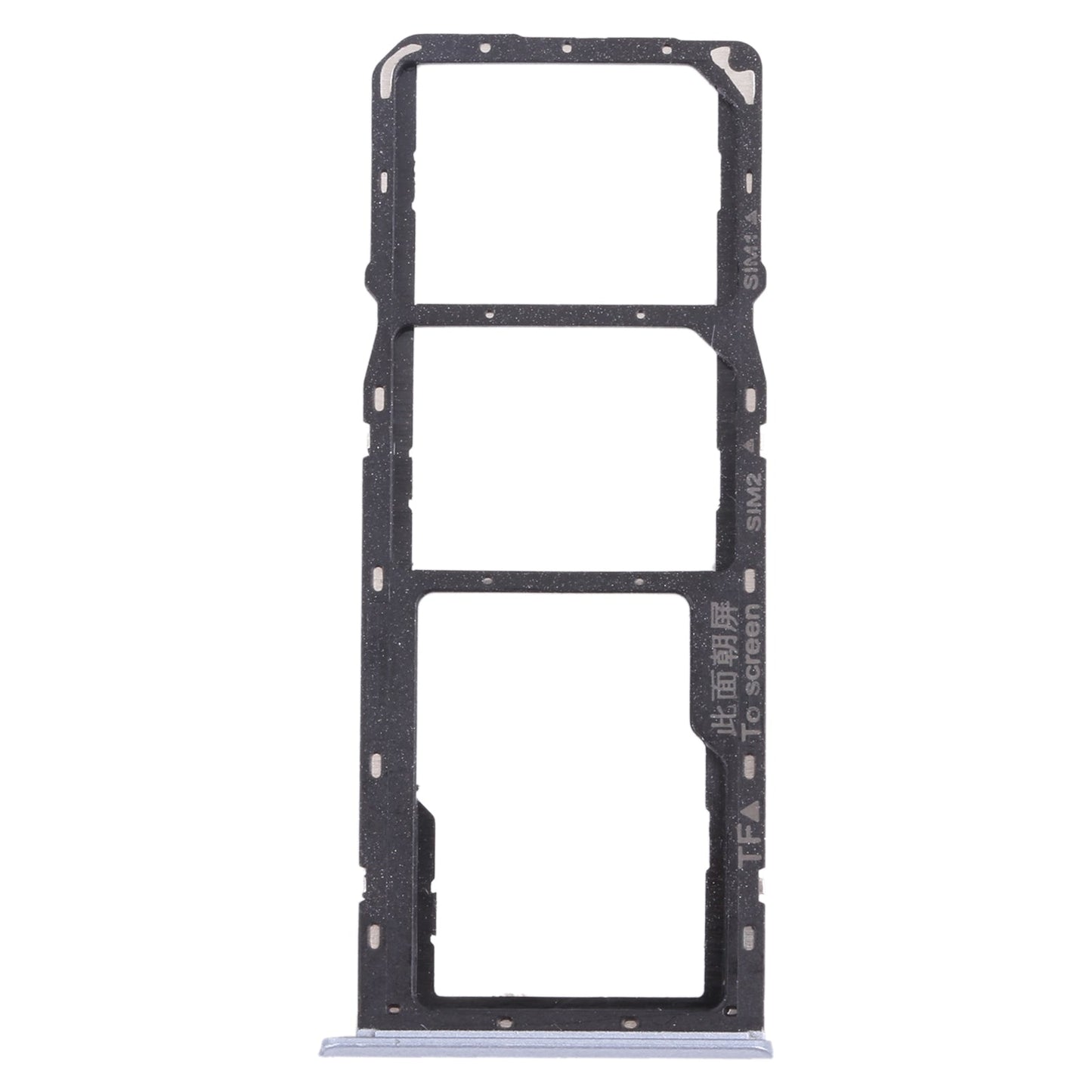 For OPPO Realme C12 RMX2189  SIM Card Tray + SIM Card Tray + Micro SD Card Tray (Silver)