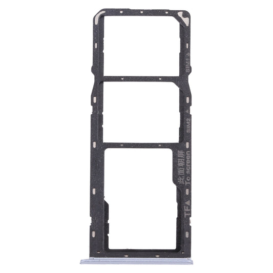 For OPPO Realme C12 RMX2189  SIM Card Tray + SIM Card Tray + Micro SD Card Tray (Silver)