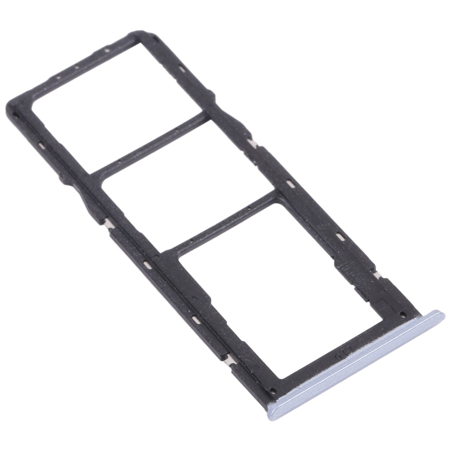 For OPPO Realme C12 RMX2189  SIM Card Tray + SIM Card Tray + Micro SD Card Tray (Silver)