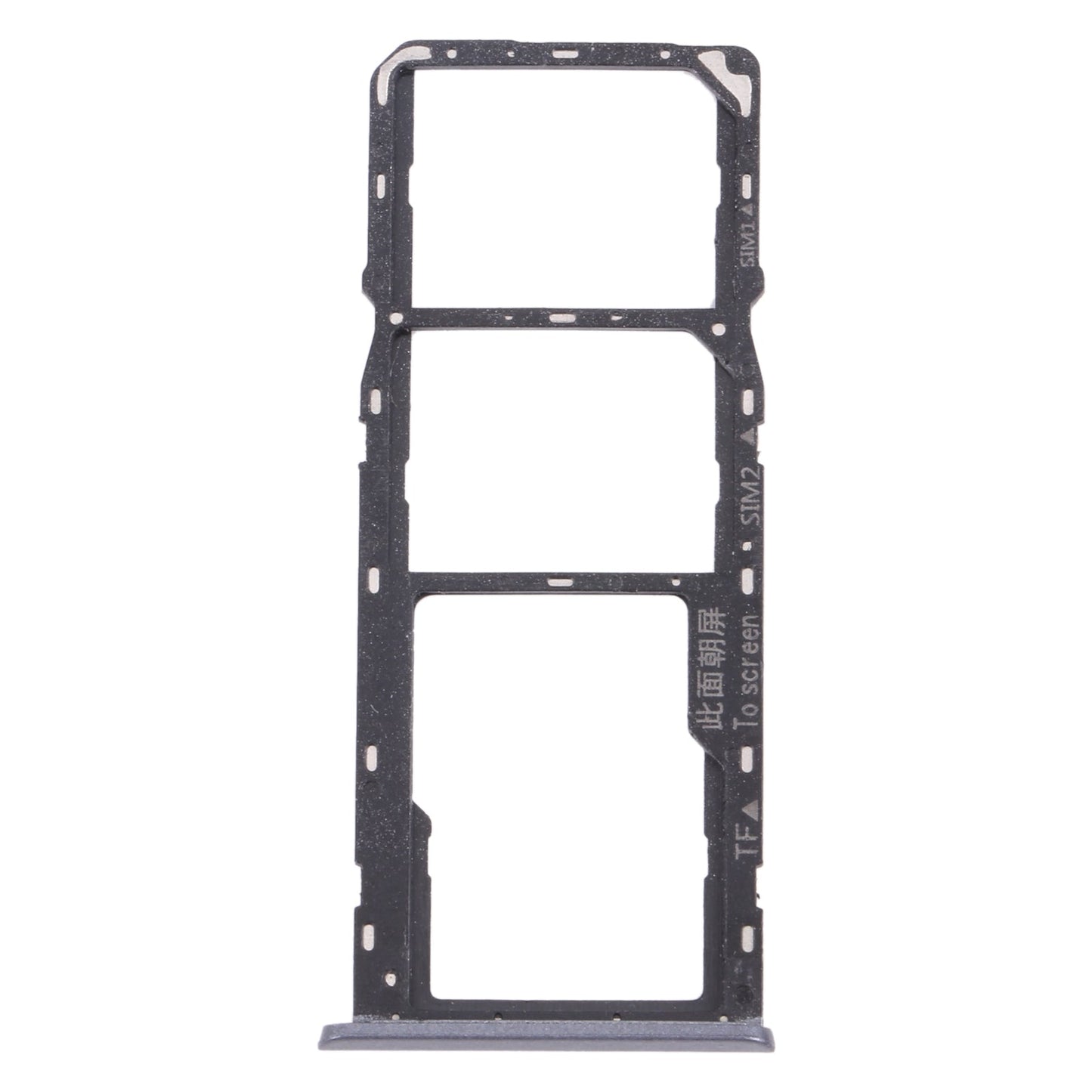 For OPPO Realme 6i / Realme Narzo 10 SIM Card Tray + SIM Card Tray + Micro SD Card Tray (Black)