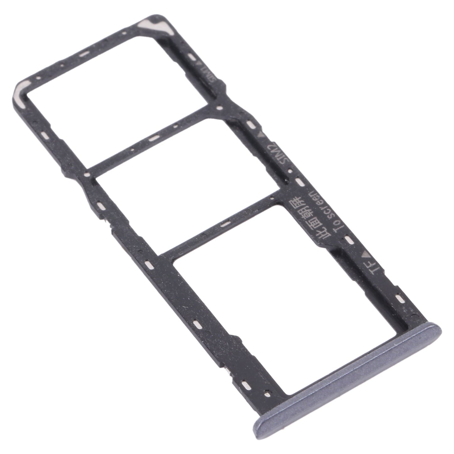 For OPPO Realme 6i / Realme Narzo 10 SIM Card Tray + SIM Card Tray + Micro SD Card Tray (Black)
