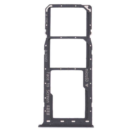 For OPPO Realme 6 Pro RMX2061, RMX2063  SIM Card Tray + SIM Card Tray + Micro SD Card Tray (Black)