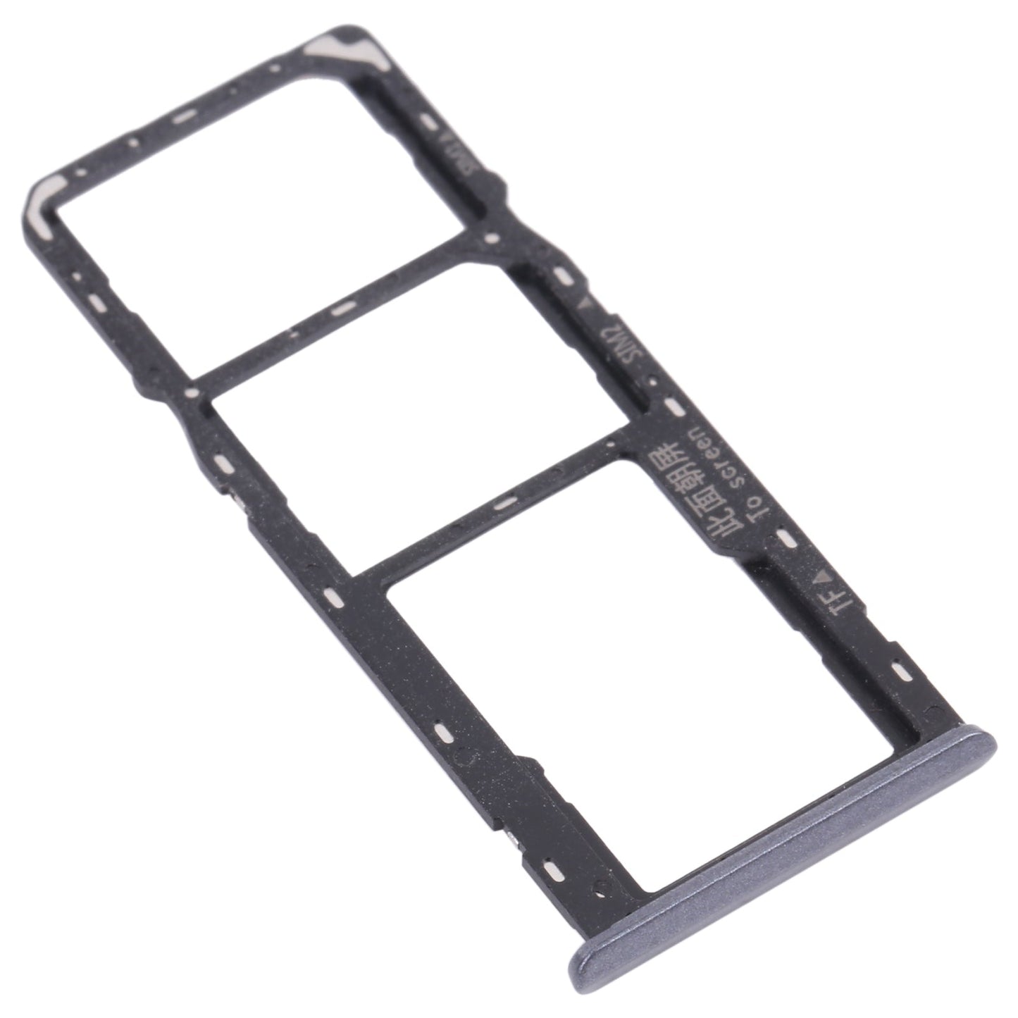 For OPPO Realme C3 RMX2027, RMX2020, RMX2021  SIM Card Tray + SIM Card Tray + Micro SD Card Tray (Grey)