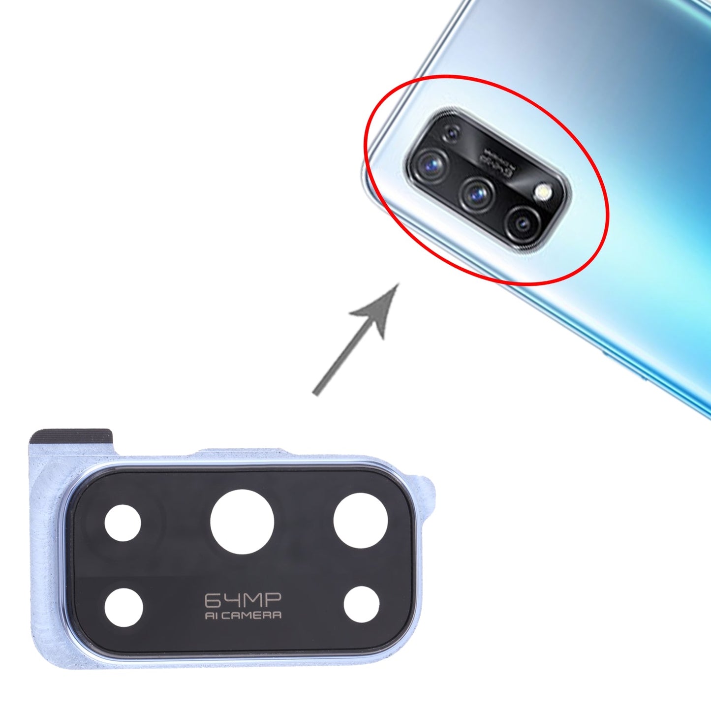 For OPPO Realme X7 RMX2176  Camera Lens Cover (Baby Blue)