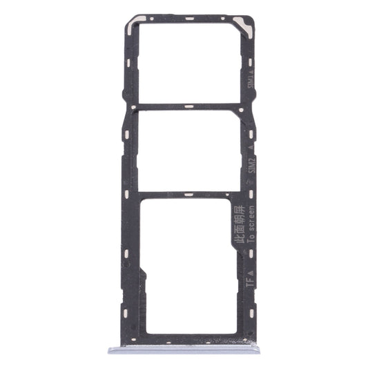 For OPPO Realme Narzo 20  SIM Card Tray + SIM Card Tray + Micro SD Card Tray (Silver)