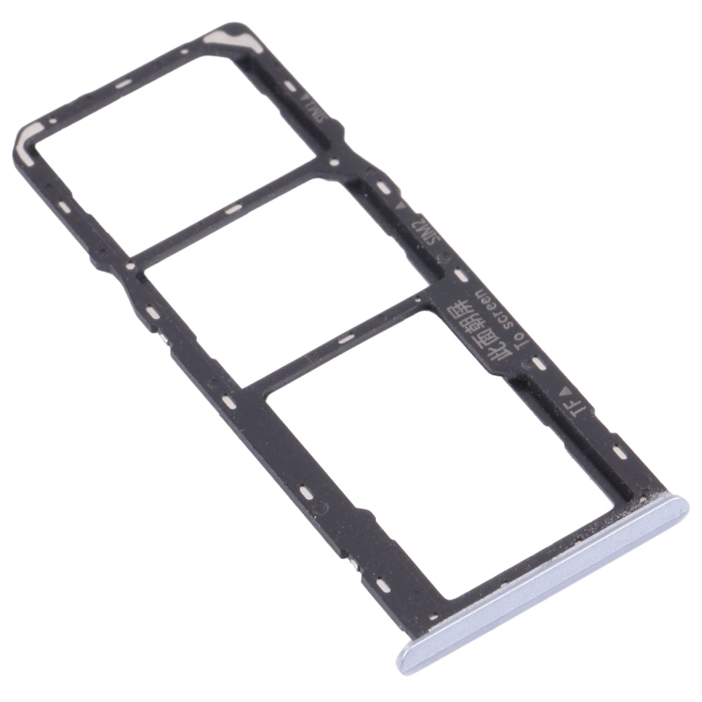 For OPPO Realme Narzo 20  SIM Card Tray + SIM Card Tray + Micro SD Card Tray (Silver)