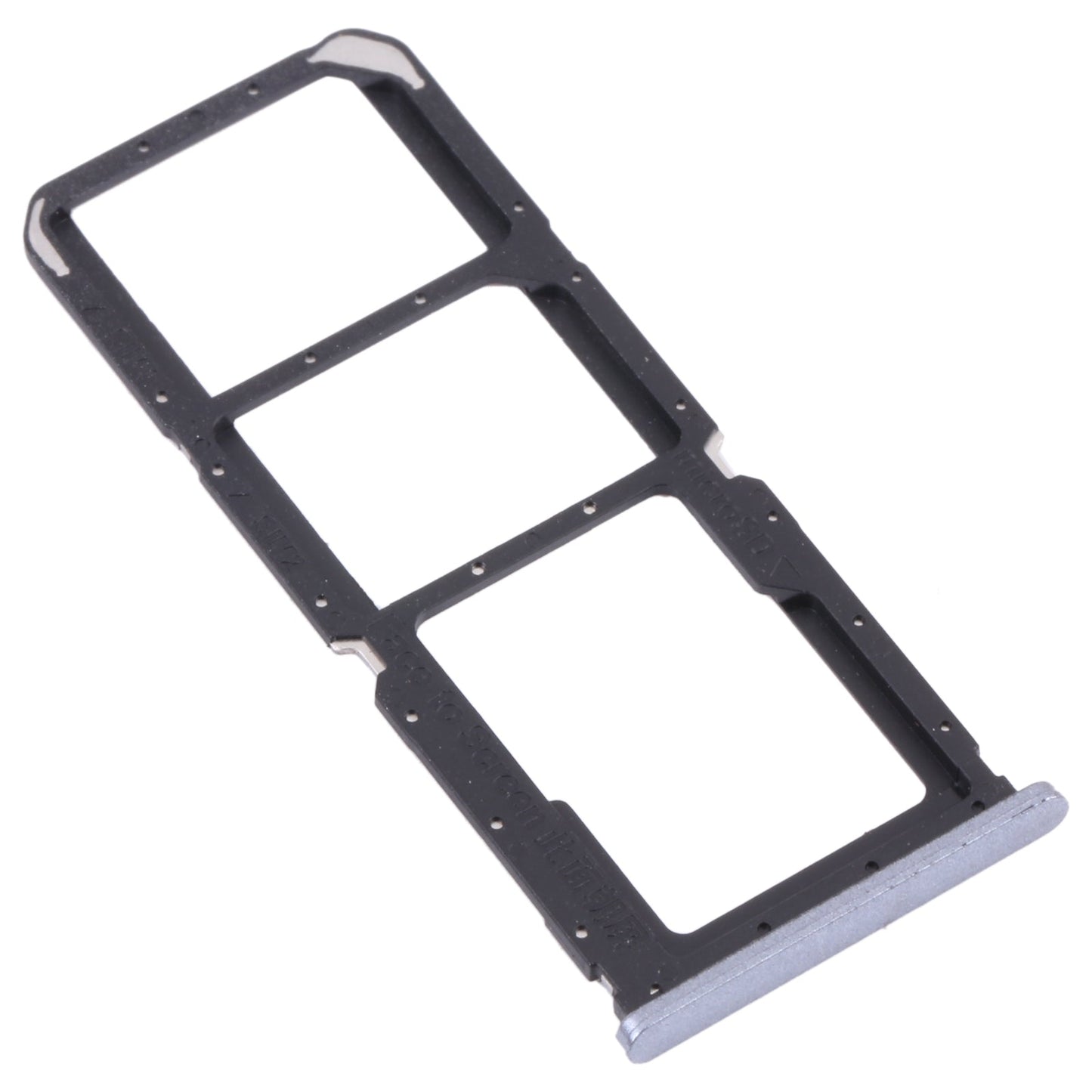 For OPPO A55 PEMM00, PEMM20, PEMT00, PEMT20  SIM Card Tray + SIM Card Tray + Micro SD Card Tray (Black)