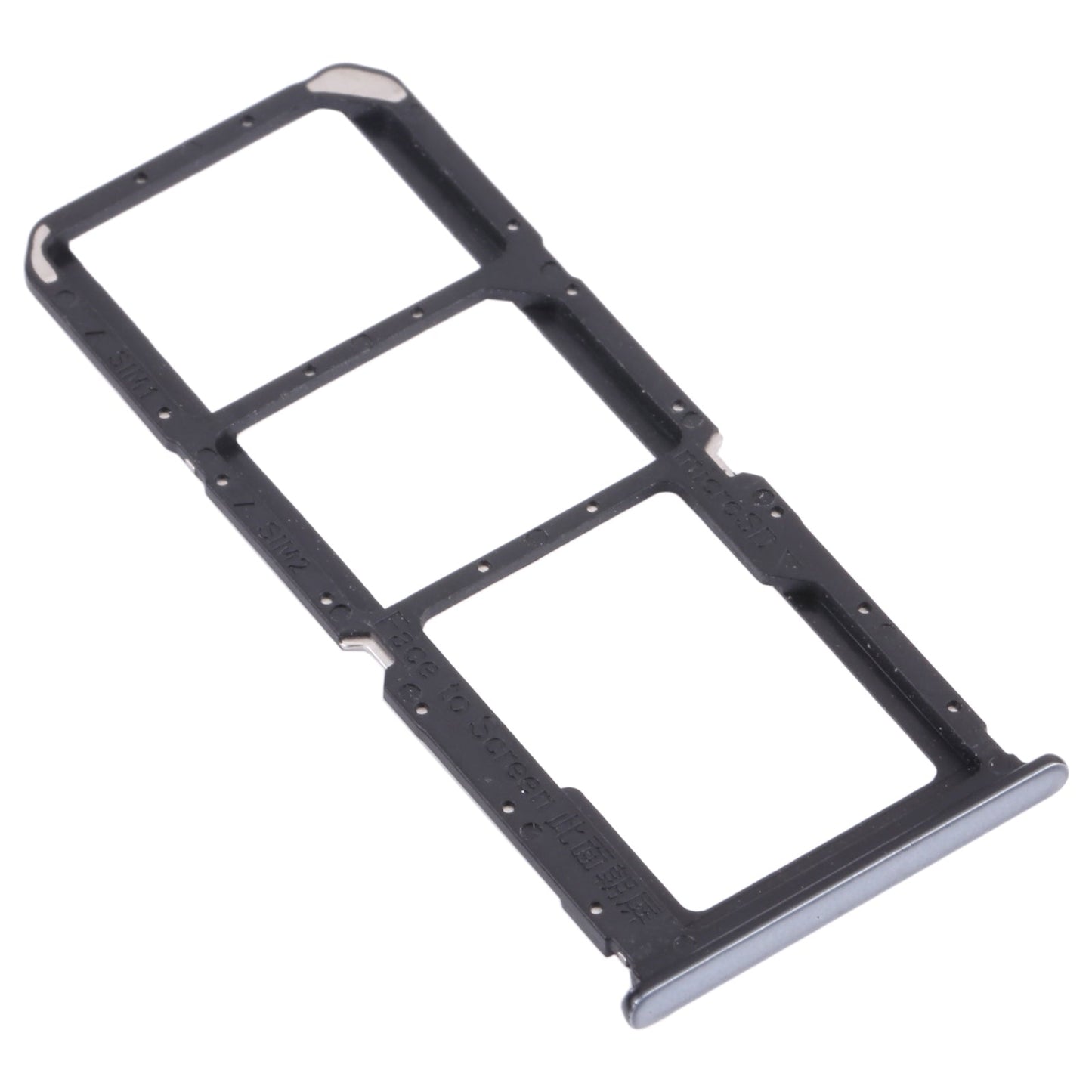 For OPPO A74 5G / A54 5G / A93 PCGM00, PEHM00  SIM Card Tray + SIM Card Tray + Micro SD Card Tray(Black)