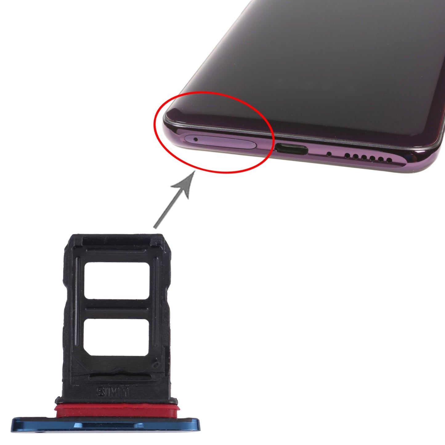 For OPPO Find X CPH1871 PAFM00 SIM Card Tray + SIM Card Tray (Blue)