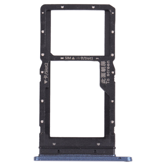 SIM Card Tray + SIM Card Tray / Micro SD Card Tray for Honor play 5T (Blue)