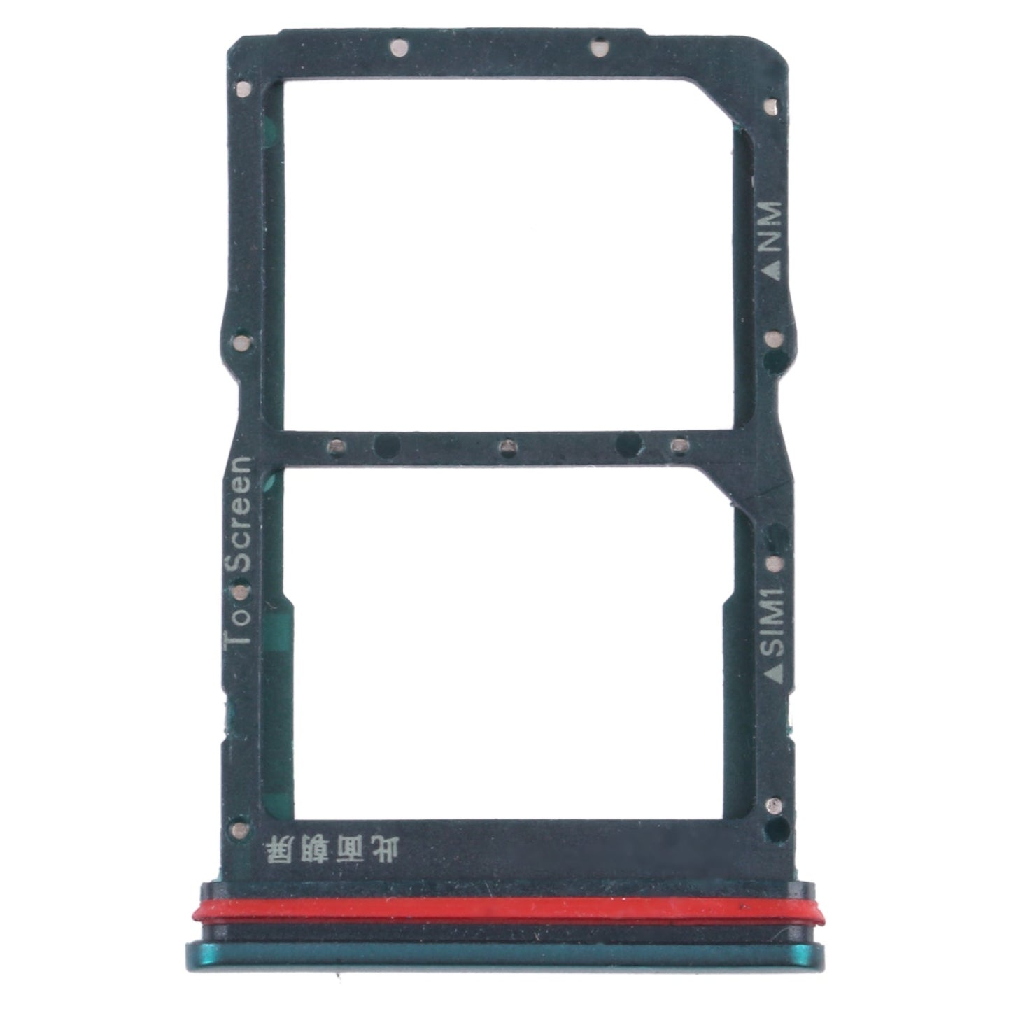 SIM Card Tray + NM Card Tray for Huawei nova 7 SE 5G Youth (Green)
