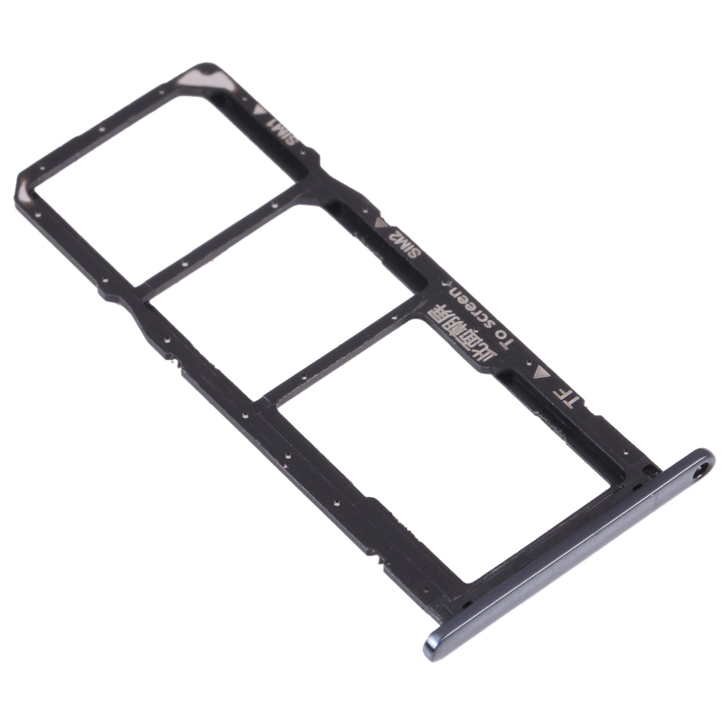 SIM Card Tray + SIM Card Tray + Micro SD Card Tray for Huawei Y6 Prime (2018) (Black)