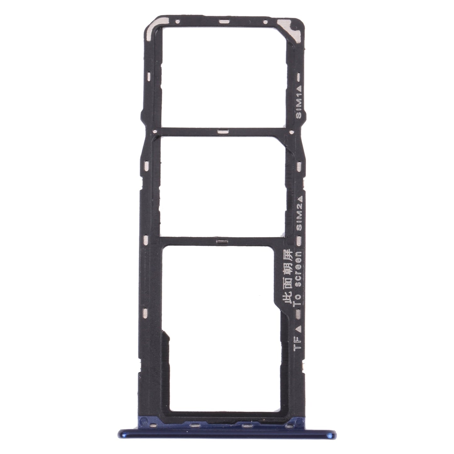 SIM Card Tray + SIM Card Tray + Micro SD Card Tray for Huawei Y6 Prime (2018) (Blue)