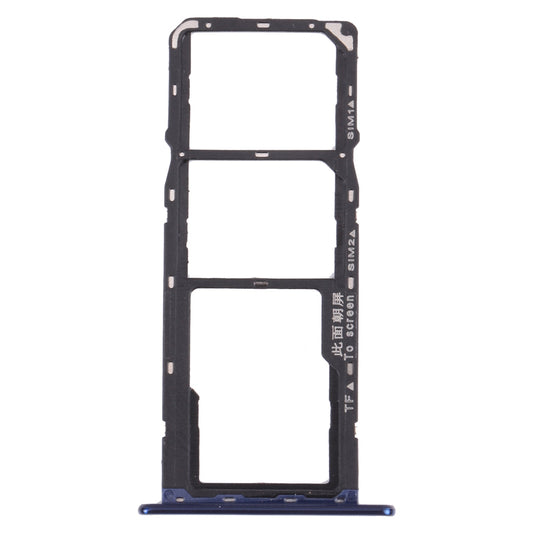 SIM Card Tray + SIM Card Tray + Micro SD Card Tray for Huawei Y6 Prime (2018) (Blue)
