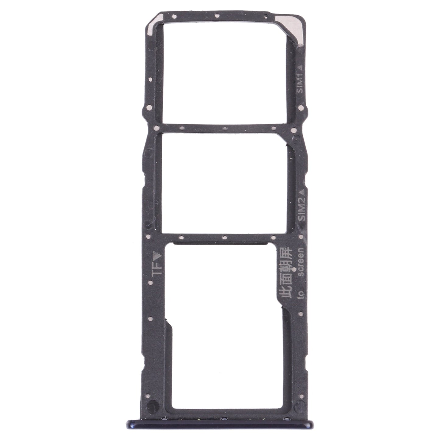 SIM Card Tray + SIM Card Tray + Micro SD Card Tray for Huawei Y7 (2018) (Blue)