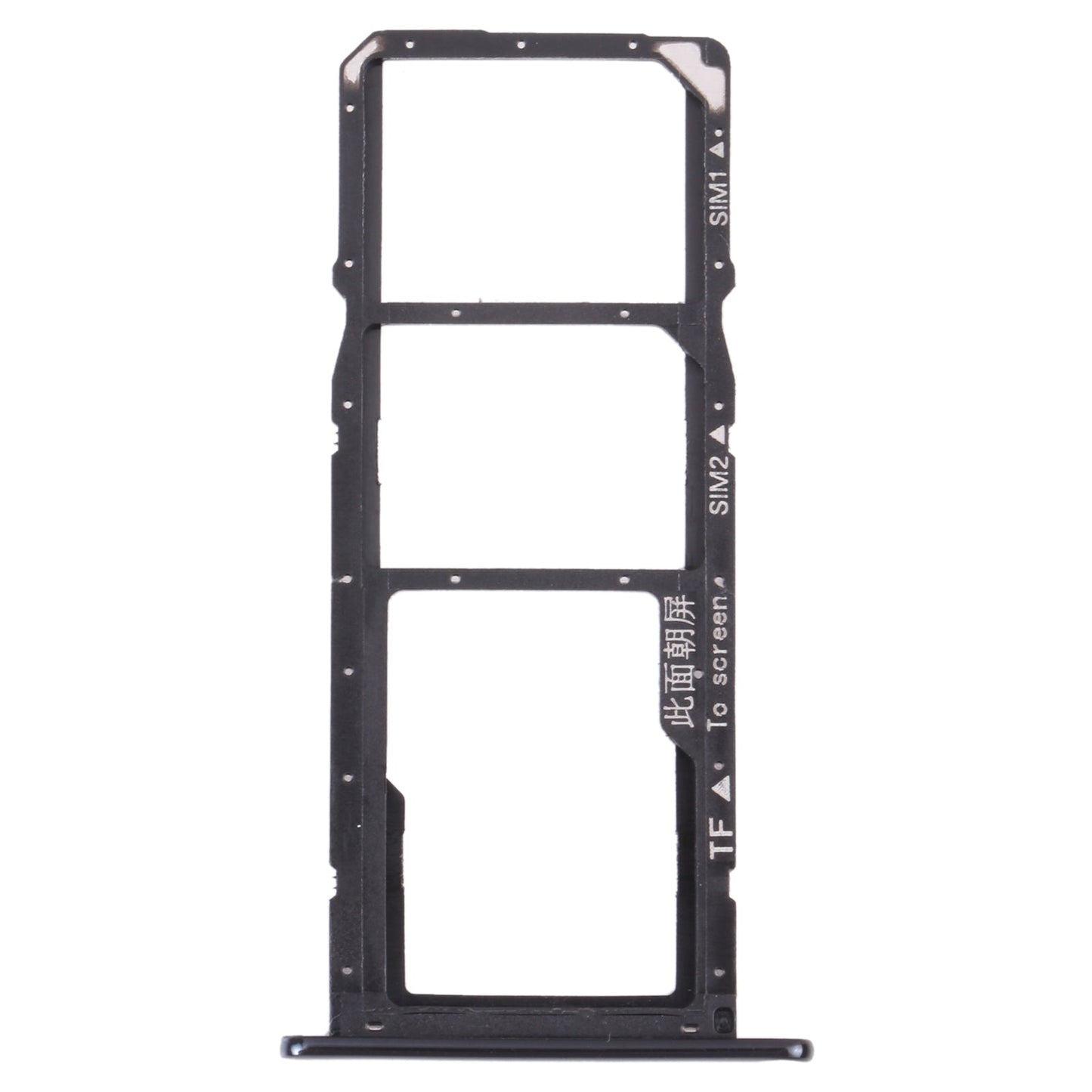 SIM Card Tray + SIM Card Tray + Micro SD Card Tray for Huawei Y6 (2018) (Black)