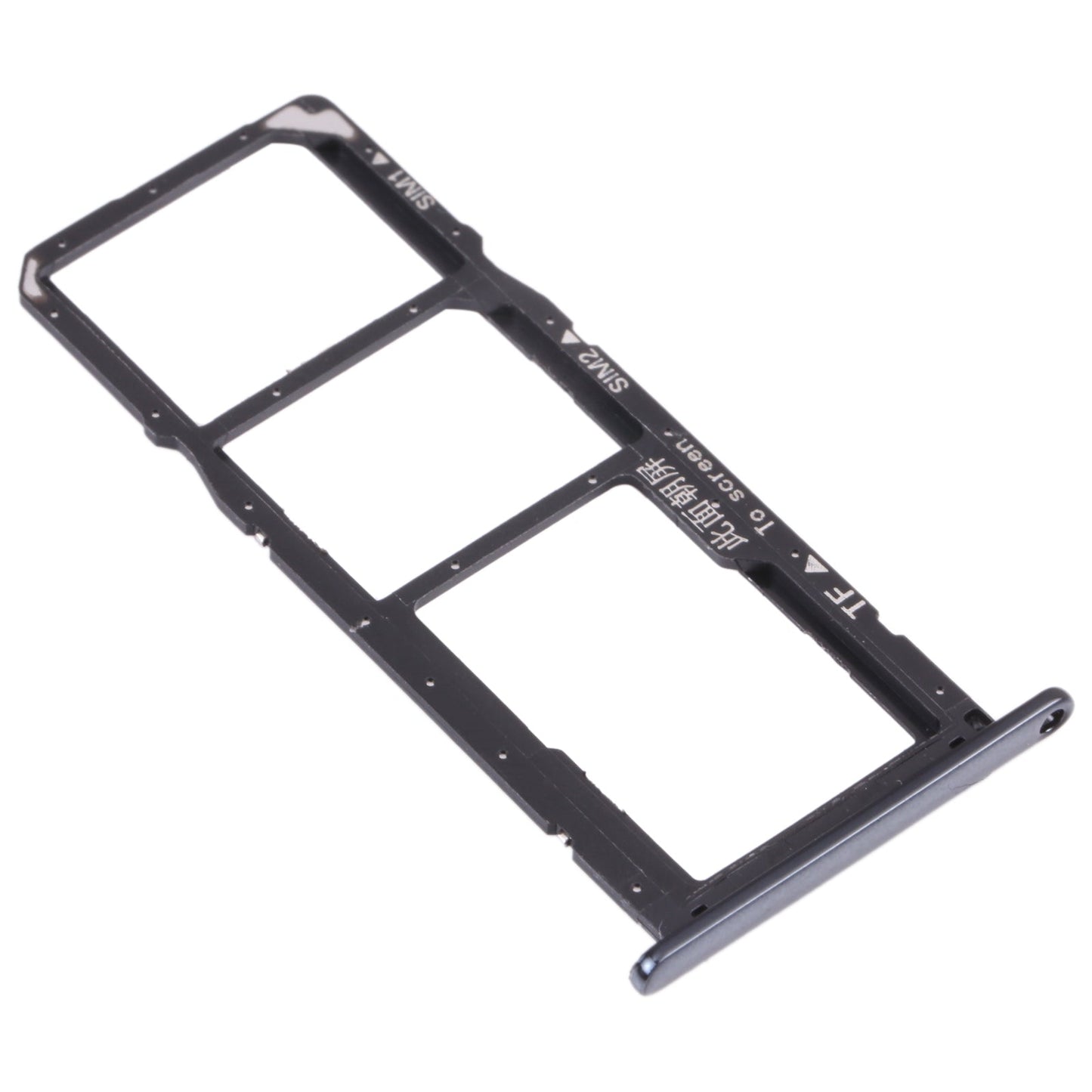 SIM Card Tray + SIM Card Tray + Micro SD Card Tray for Huawei Y6 (2018) (Black)