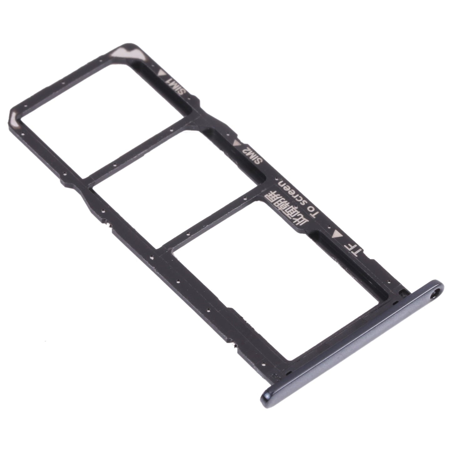 SIM Card Tray + SIM Card Tray + Micro SD Card Tray for Huawei Enjoy 8e (Black)