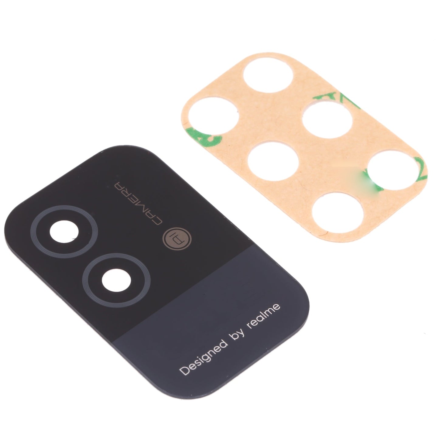 For OPPO Realme Narzo 50i RMX3235 10pcs Back Camera Lens (Black)