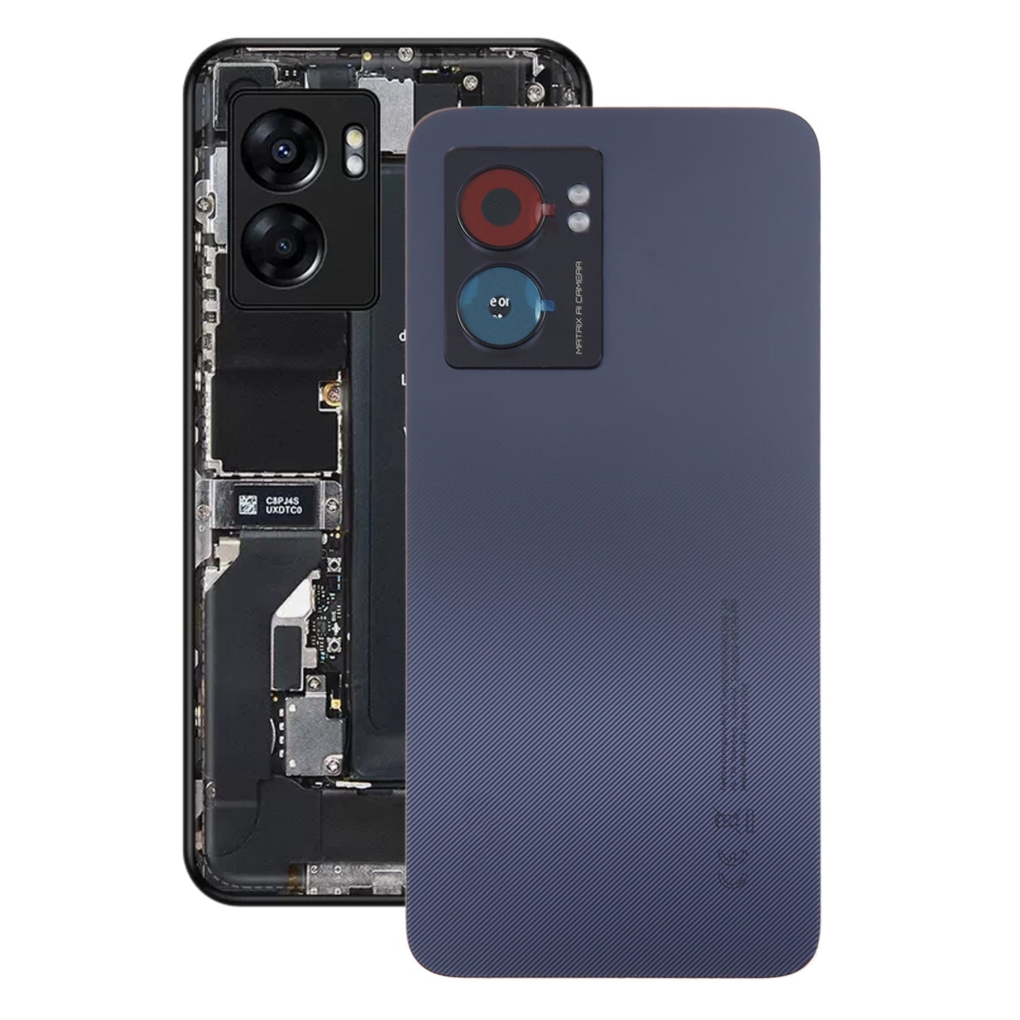 For Realme Narzo 50 5G Original Battery Back Cover with Camera Lens Cover(Black)