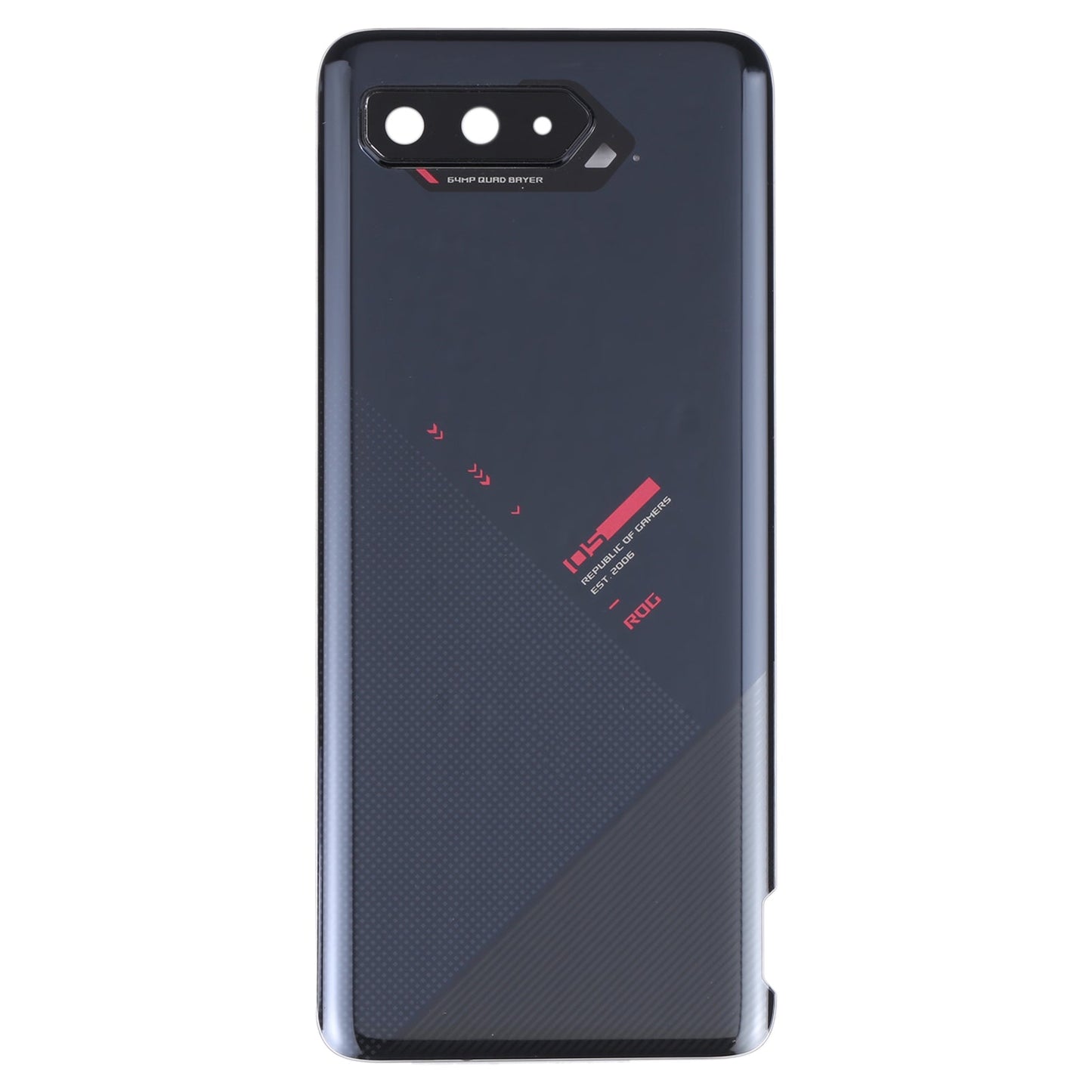 Glass Battery Back Cover for Asus ROG Phone 5 ZS673KS(Jet Black)