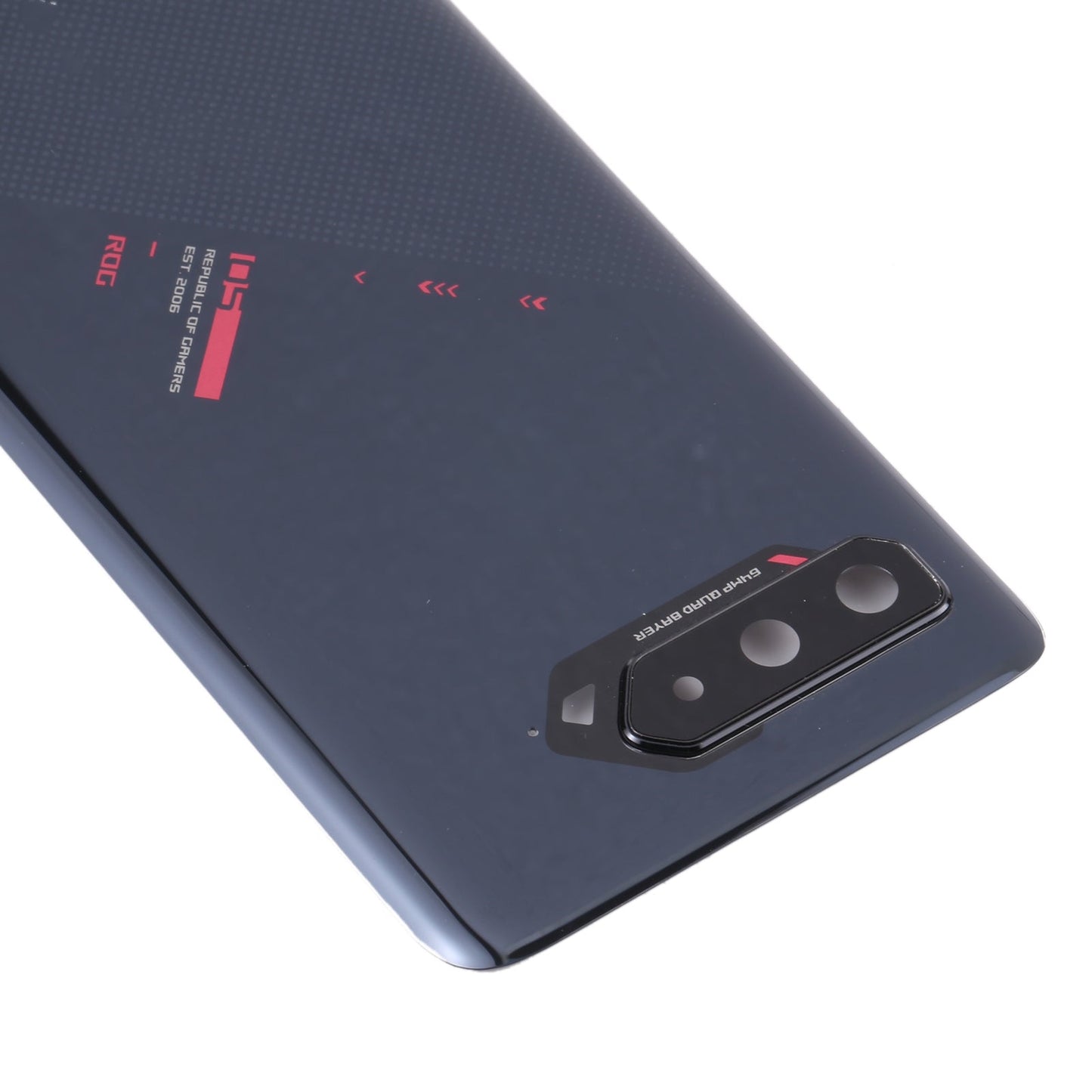 Glass Battery Back Cover for Asus ROG Phone 5 ZS673KS(Jet Black)