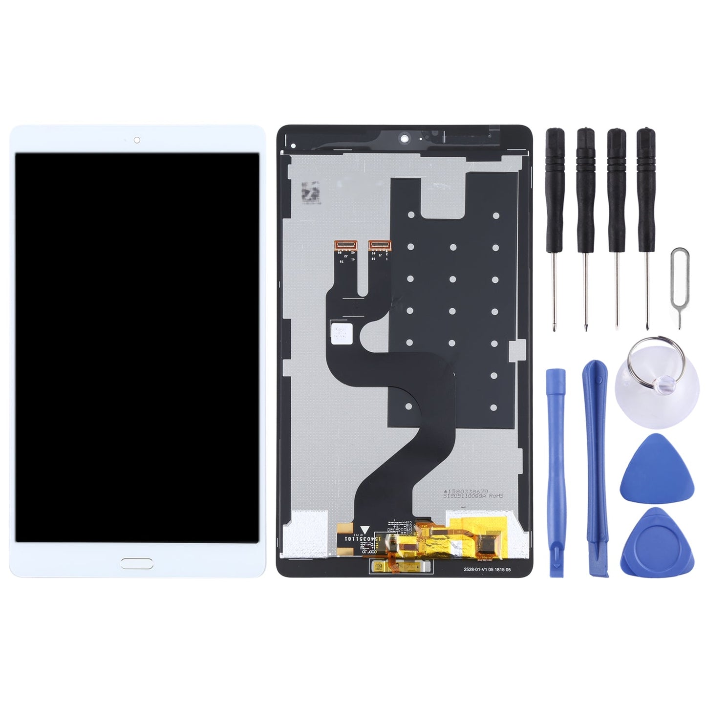 Original LCD Screen for Huawei MediaPad M3 8.4 BTV-W09/BTV-DL09 Digitizer Full Assembly with Fingerprint (White)