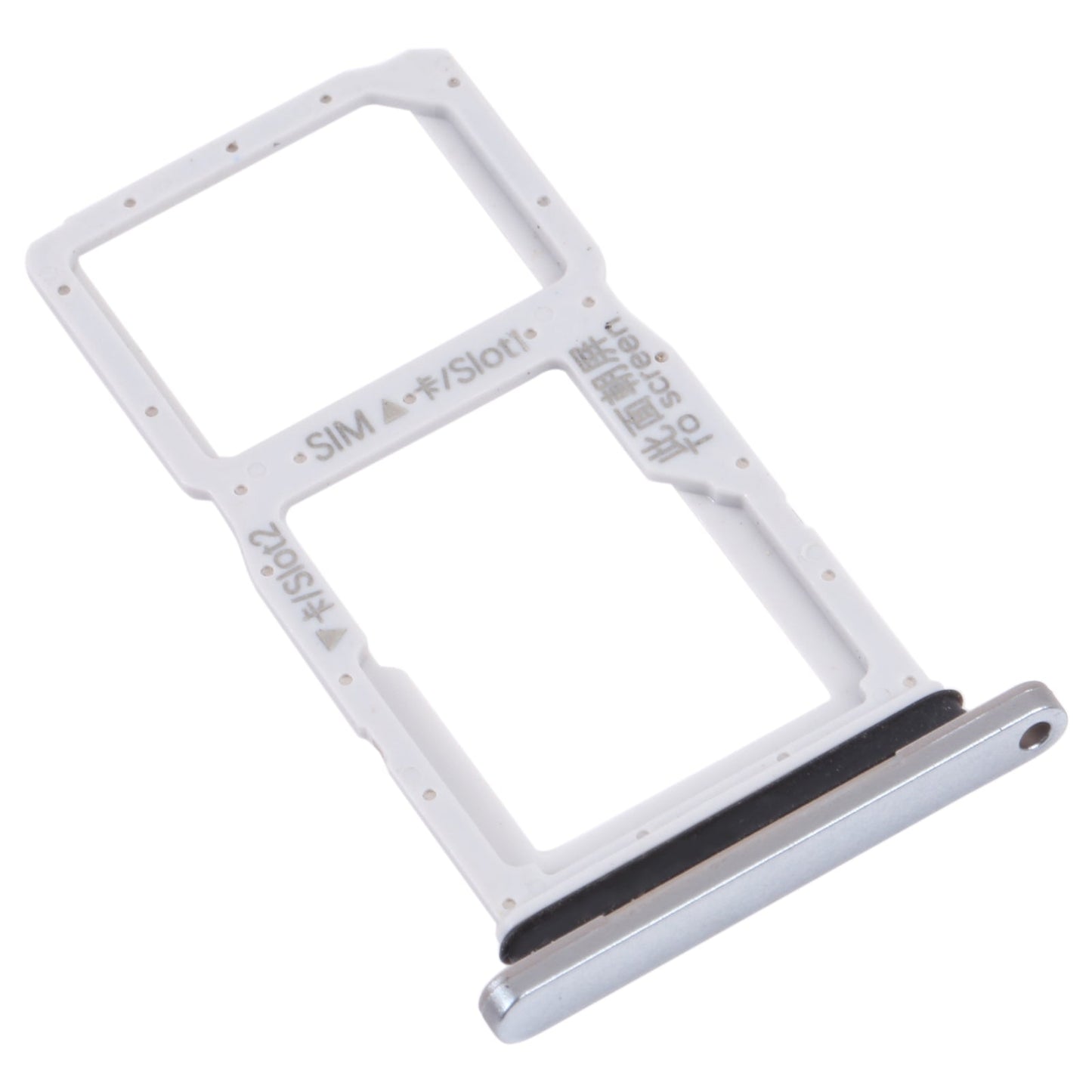 SIM Card Tray + SIM Card Tray / Micro SD Card Tray for Honor 9X (Silver)