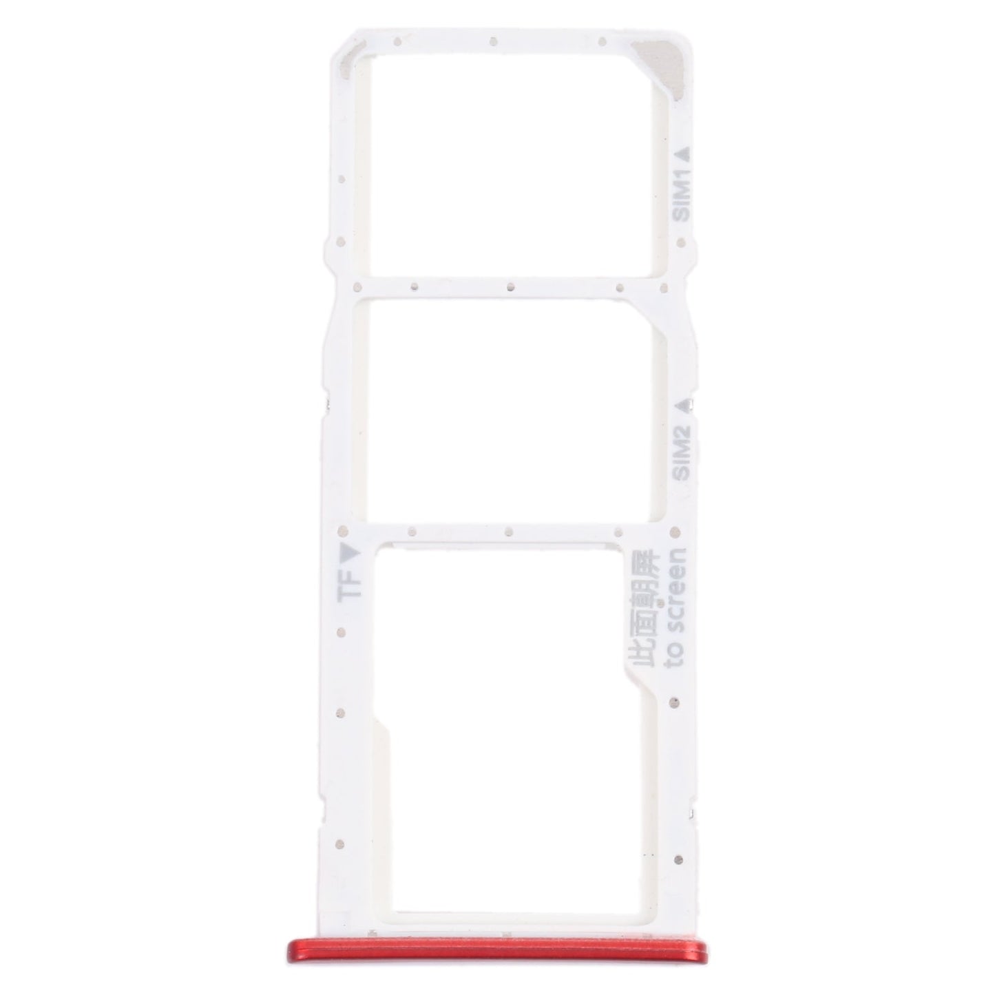 SIM Card Tray + SIM Card Tray + Micro SD Card Tray for Honor 7C (Red)