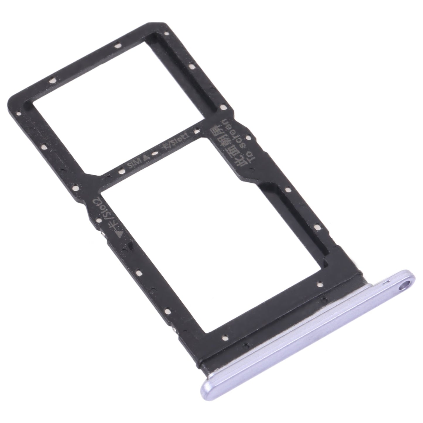 SIM Card Tray + SIM Card Tray / Micro SD Card Tray for Huawei Maimang 10 SE (Purple)