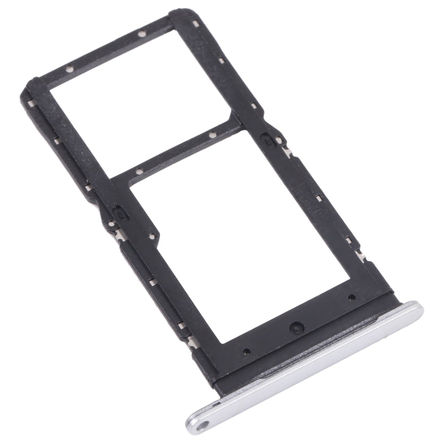 SIM Card Tray + SIM Card Tray / Micro SD Card Tray for Huawei Maimang 10 SE (Silver)
