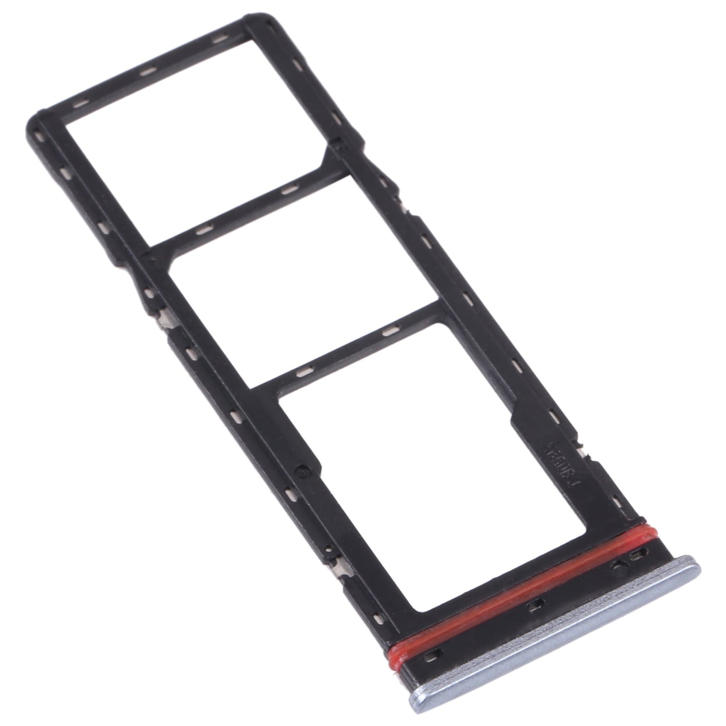 For Tecno Camon 16 Premier CE9 CD6J SIM Card Tray + SIM Card Tray + Micro SD Card Tray (Silver)