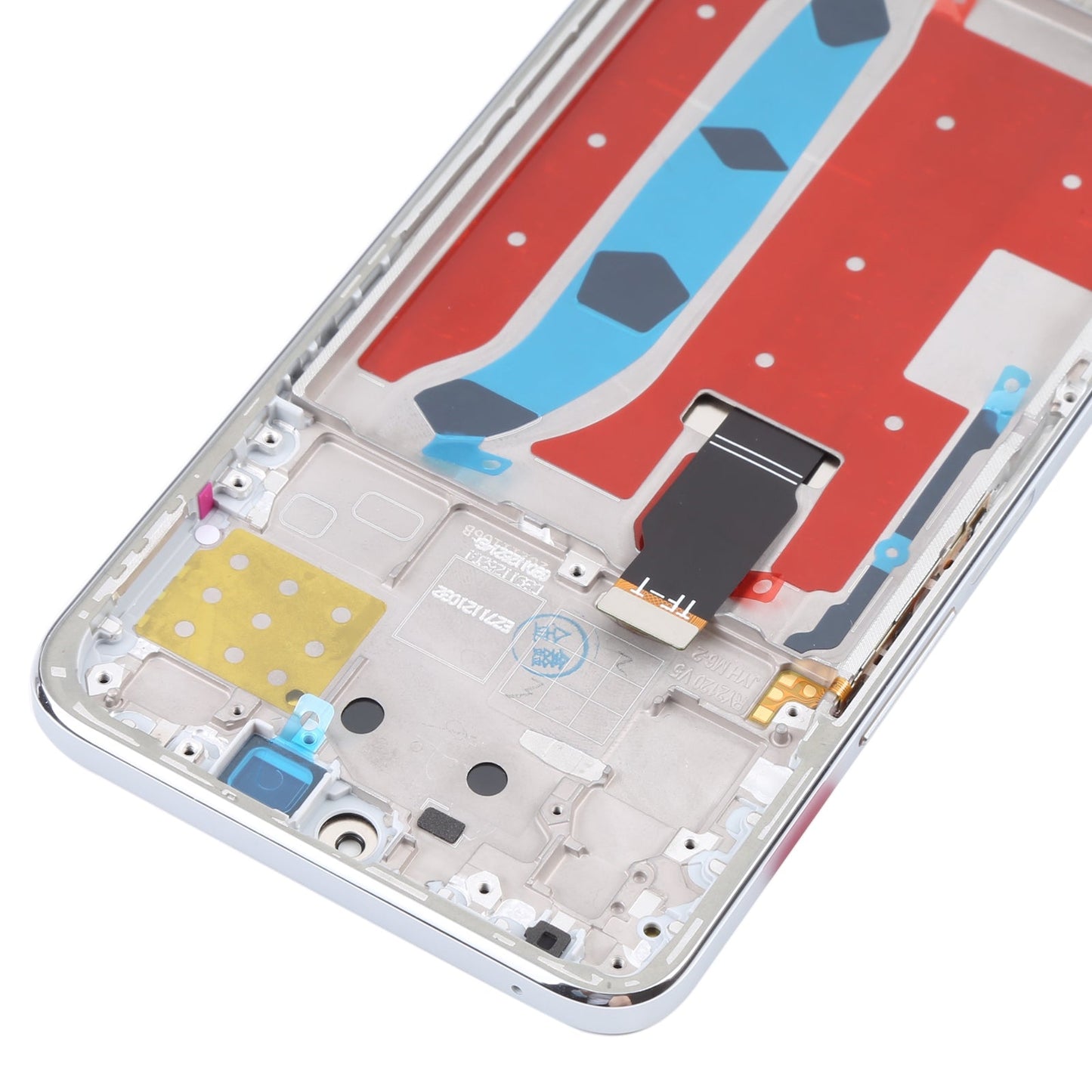 Original LCD Screen for Honor X8 Digitizer Full Assembly with Frame(Silver)