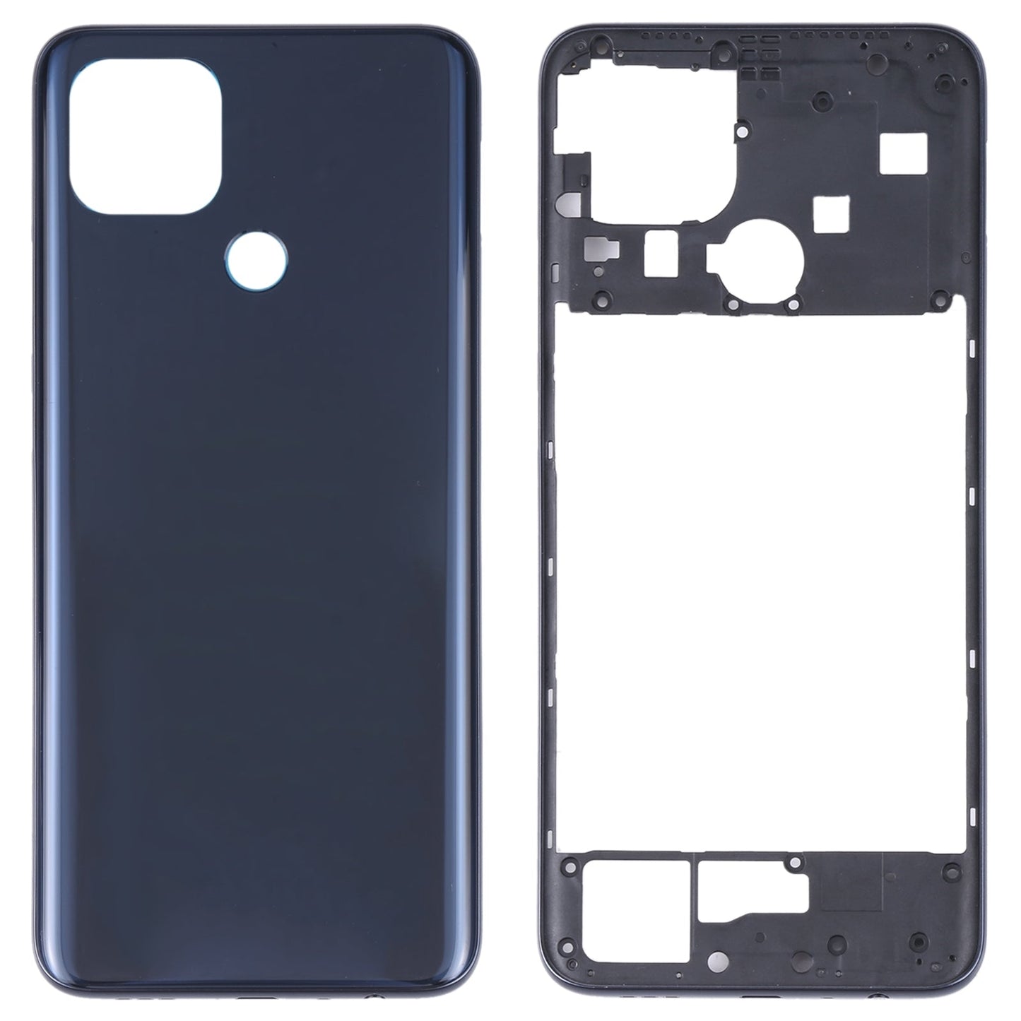 For OPPO A15/A15S/A35 Battery Back Cover with Middle Frame (Black)