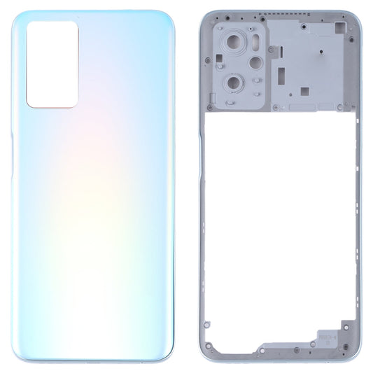 For OPPO A36/A76 Battery Back Cover with Middle Frame (Blue)