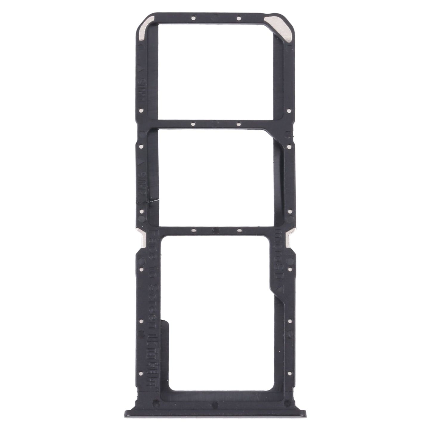 For OPPO A95 4G/Reno6 Lite  SIM Card Tray + SIM Card Tray + Micro SD Card Tray (Black)