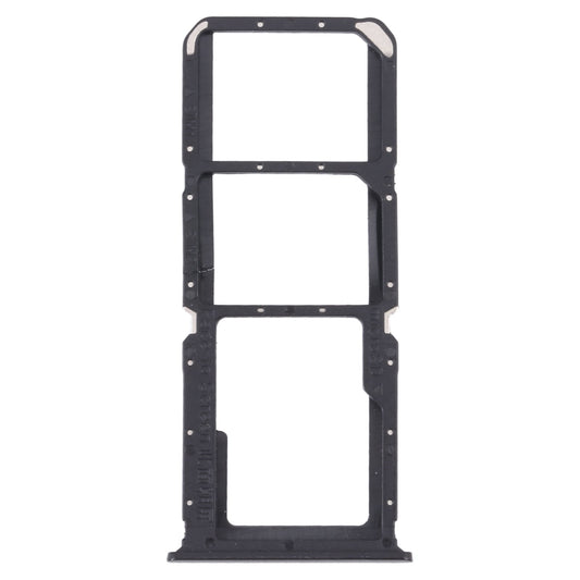 For OPPO A95 4G/Reno6 Lite  SIM Card Tray + SIM Card Tray + Micro SD Card Tray (Black)