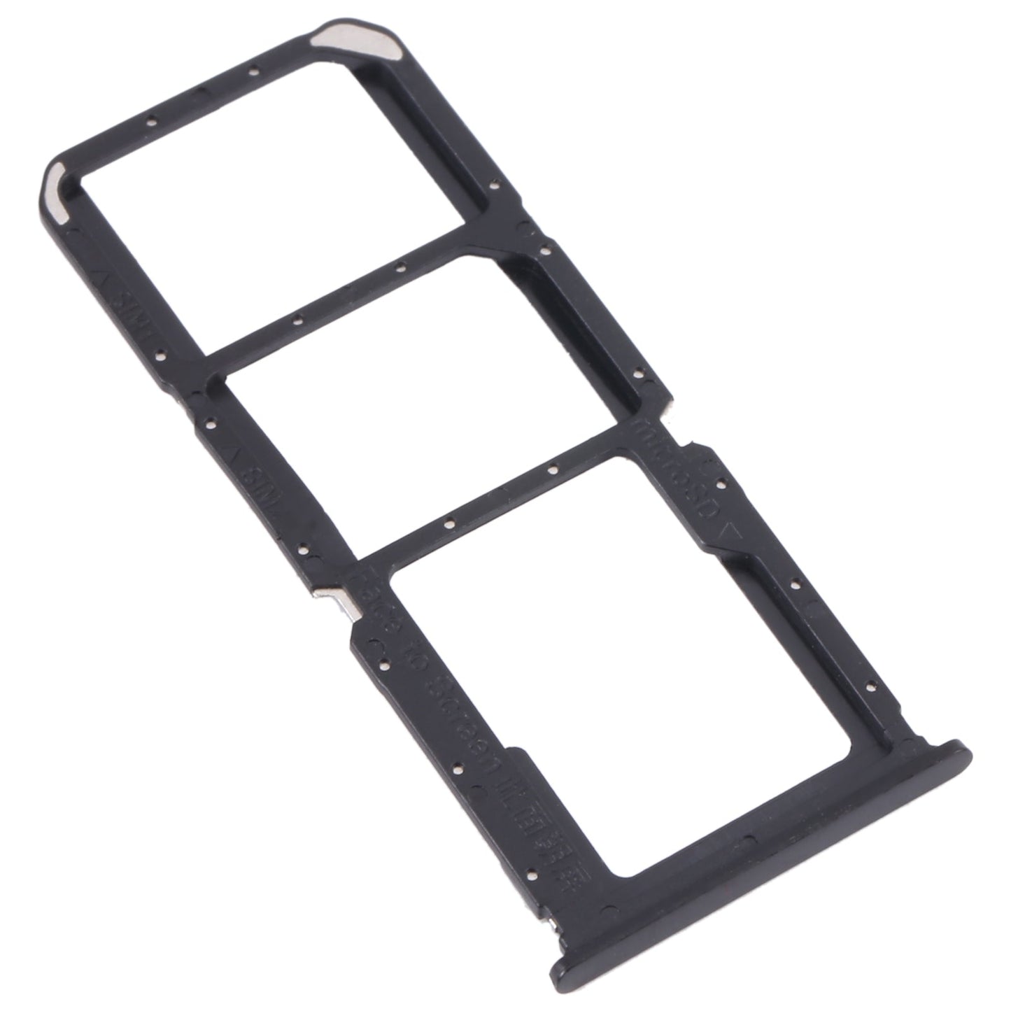 For OPPO A95 4G/Reno6 Lite  SIM Card Tray + SIM Card Tray + Micro SD Card Tray (Black)