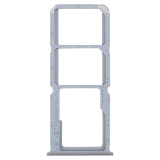 For OPPO A95 4G/Reno6 Lite SIM Card Tray + SIM Card Tray + Micro SD Card Tray (Silver)