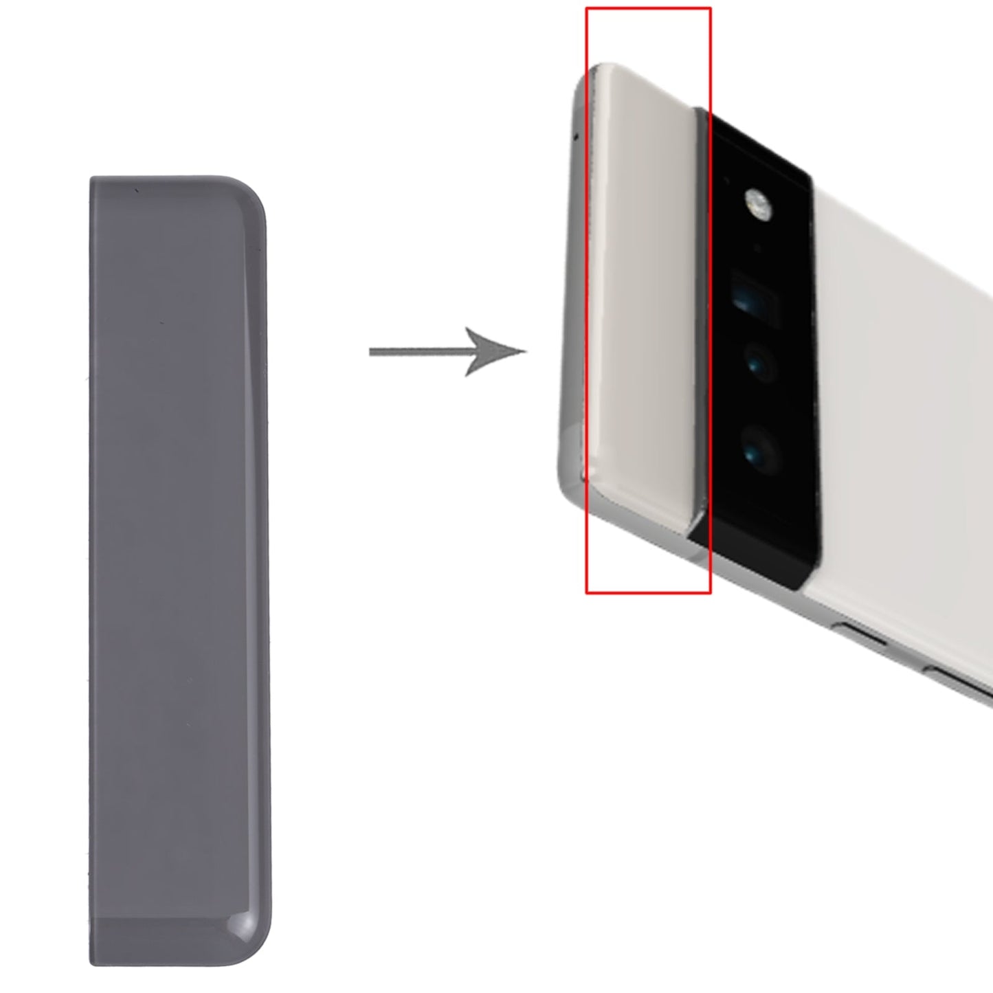 Front Upper Top Back Cover for Google Pixel 6 Pro (Black)