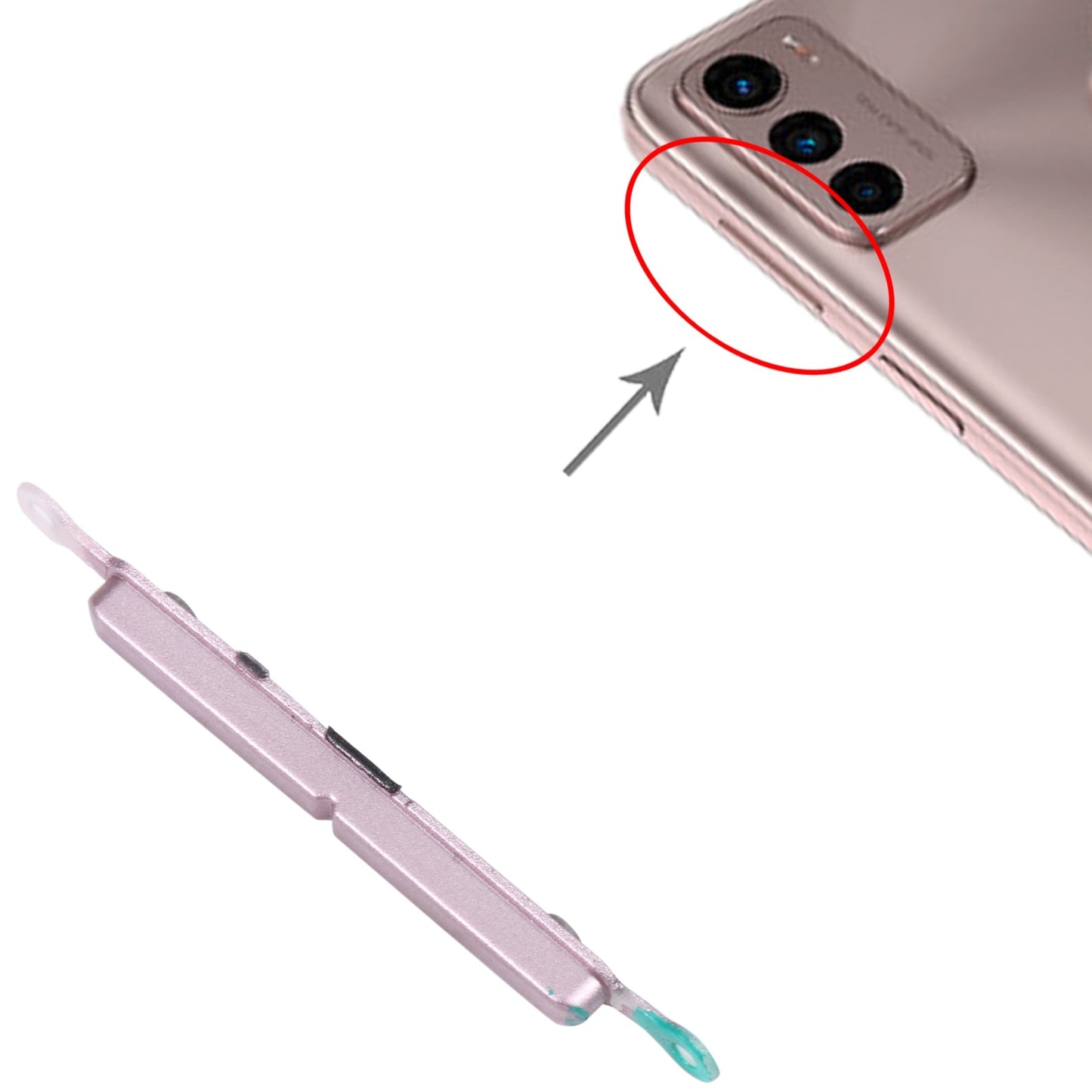 For Motorola Moto G42 Volume Control Button (Pink)