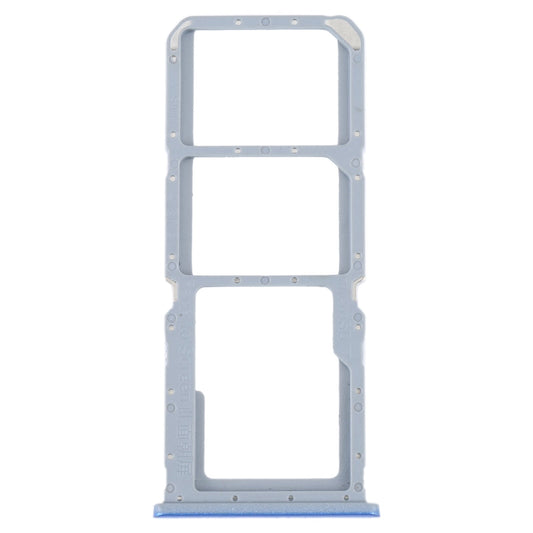 For OPPO A55 5G / A53S 5G SIM Card Tray + SIM Card Tray + Micro SD Card Tray (Blue)