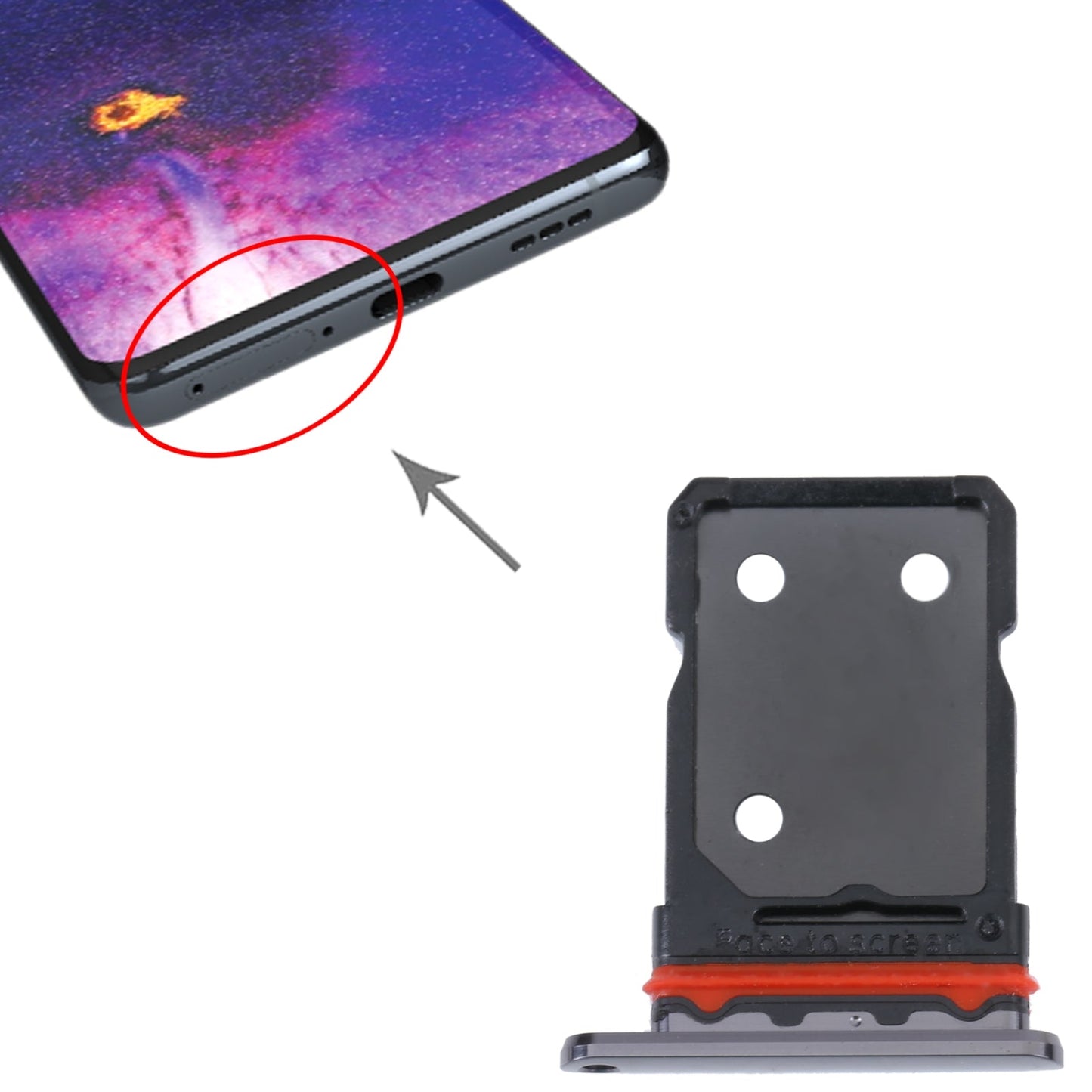 For OPPO Find X5 Pro / Find X5 SIM Card Tray + SIM Card Tray (Black)