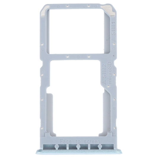 For OPPO A96 4G SIM Card Tray + SIM / Micro SD Card Tray (Blue)