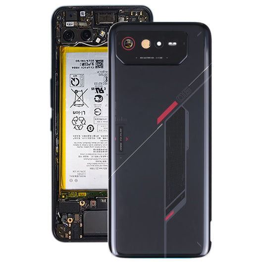 Original Glass Battery Back Cover for Asus ROG Phone 6 AI2201-C AI2201-F(Black)